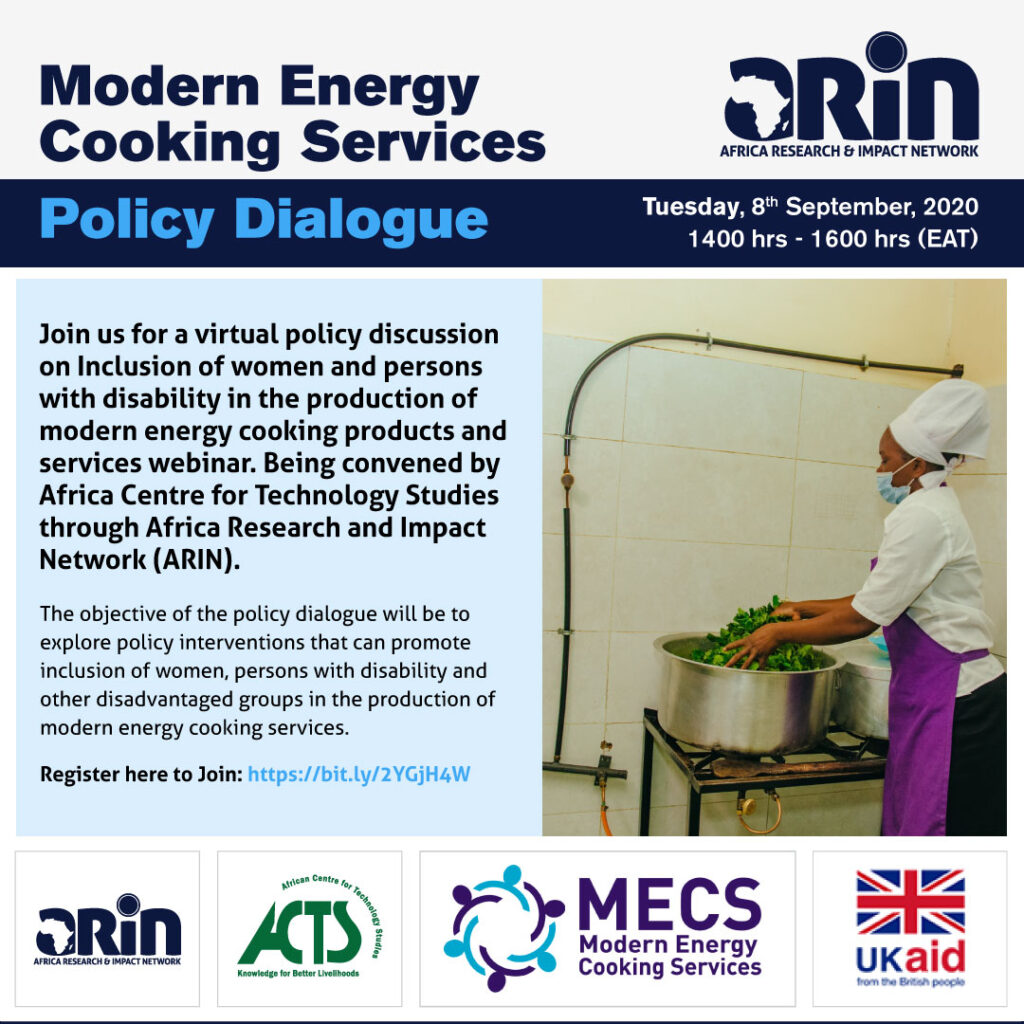 Policy Dialogue on Inclusion of Women and Persons With Disability in the Production of Modern Energy Cooking Products and Services(MECS).